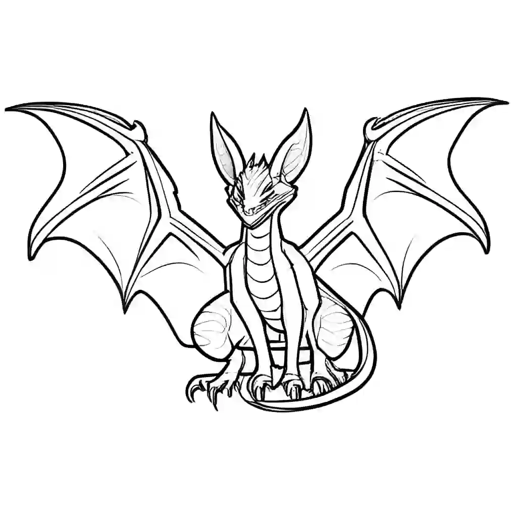 Bat-Winged Dragon coloring pages